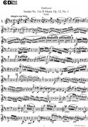 Violin Sonata No 1 in D Major Op 12 No 1小提琴譜