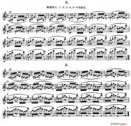作品第八號(hào)小提琴譜（第二節(jié)）